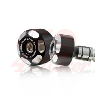 cafe 4 racer - Handlebar weights "LOGO" black - HS MOTO Germany Bar Ends 4251352618870