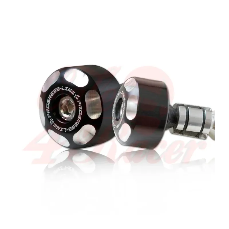 cafe 4 racer - Handlebar weights "LOGO" black - HS MOTO Germany Bar Ends 4251352618870