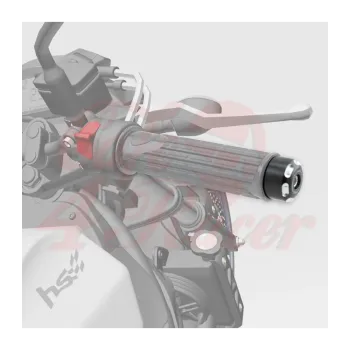 cafe 4 racer - Handlebar weights "LOGO" black - HS MOTO Germany Bar Ends 4251352618870