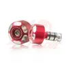 cafe 4 racer - Handlebar weights "LOGO" red - HS MOTO Germany Bar Ends 4251352618863