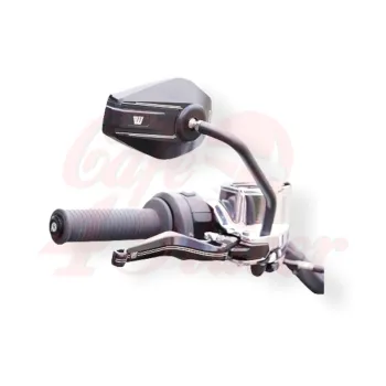 cafe 4 racer - Wunderkind BMW R18 Handlebar mirror right side housing Black arm Black - WUNDERKIND Custom Body Parts 