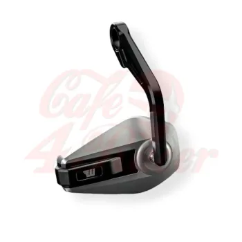 cafe 4 racer - Wunderkind Bar end mirror housing silver arm black - WUNDERKIND Custom Bar end mirrors 