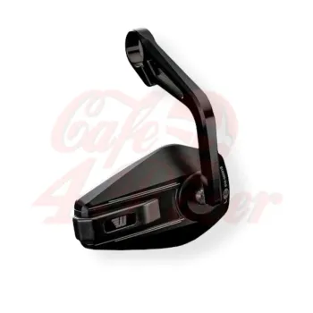 cafe 4 racer - Wunderkind Bar end mirror housing black 2Stripes arm black - WUNDERKIND Custom Bar end mirrors 