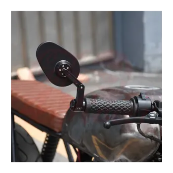 cafe 4 racer - Flat Design CNC Bar End Mirror Type 2 - Cafe4Racer Bar end mirrors 