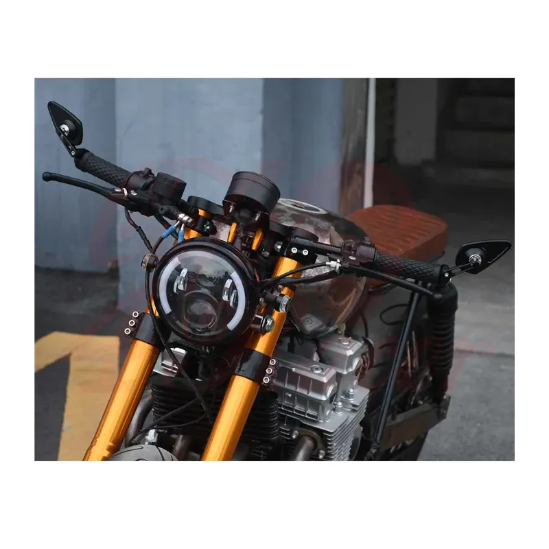 cafe 4 racer - Flat Design CNC Bar End Mirror Type 1 - Cafe4Racer Bar end mirrors 