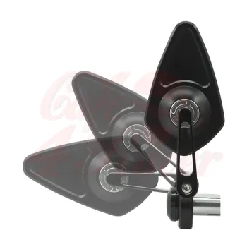 cafe 4 racer - Flat Design CNC Bar End Mirror Type 1 - Cafe4Racer Bar end mirrors 