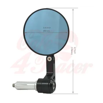 cafe 4 racer - Flat Design CNC Bar End Mirror Type 3 - Cafe4Racer Bar end mirrors 