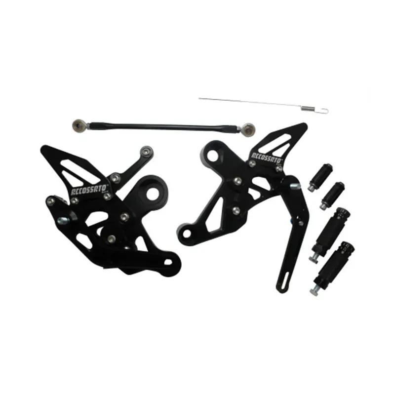 Gecko Rearsets Motorcycle Accossato Adjustable Aluminium Racing Rearsets for Motorcycles