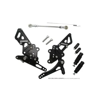 cafe 4 racer - Accossato Adjustable Racing Street Rearsets, Made in Aluminium, For Motorcycles - Accossato  Rearsets 