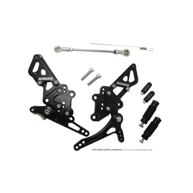 cafe 4 racer - Accossato Adjustable Racing Street Rearsets, Made in Aluminium, For Motorcycles - Accossato  Rearsets 