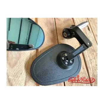 cafe 4 racer - Flat Design CNC Bar End Mirror Type 2 - Cafe4Racer Bar end mirrors 