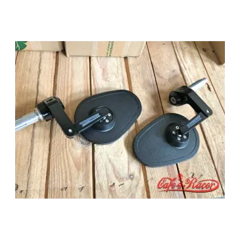 cafe 4 racer - Flat Design CNC Bar End Mirror Type 2 - Cafe4Racer Bar end mirrors 
