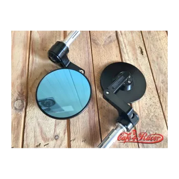 cafe 4 racer - Flat Design CNC Bar End Mirror Type 3 - Cafe4Racer Bar end mirrors 
