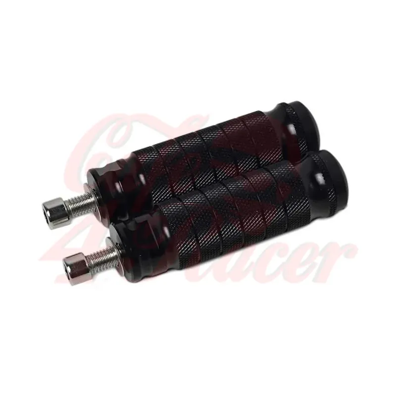 cafe 4 racer - Univerzální opěrky nohou CNC černé 2ks - Cafe4Racer Stupačky 
