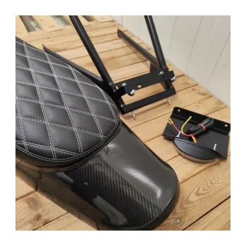 cafe 4 racer - Kompletní sada monosedaček SPORT CARBON pro BMW řady R se dvěma zadními tlumiči - Studiofibre KIT 