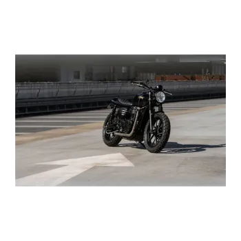 cafe 4 racer - Motone   Street Tracker Seat - Black  Street Twin / Speed Twin 900 / Street Cup / Street Scrambler  /Scrambler 900 / T100 LC/T1 - Motone Triumph Bonneville 