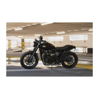 cafe 4 racer - Motone   Street Tracker Seat - Black  Street Twin / Speed Twin 900 / Street Cup / Street Scrambler  /Scrambler 900 / T100 LC/T1 - Motone Triumph Bonneville 