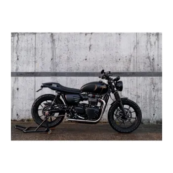 cafe 4 racer - Motone   Street Tracker Seat - Black  Street Twin / Speed Twin 900 / Street Cup / Street Scrambler  /Scrambler 900 / T100 LC/T1 - Motone Triumph Bonneville 