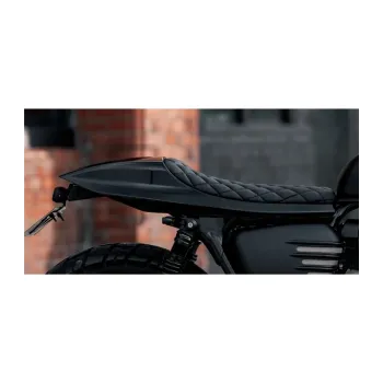 cafe 4 racer - Motone  Bonneville Dual Seat - Rattlesnake Tail - Black - Motone Triumph Bonneville 