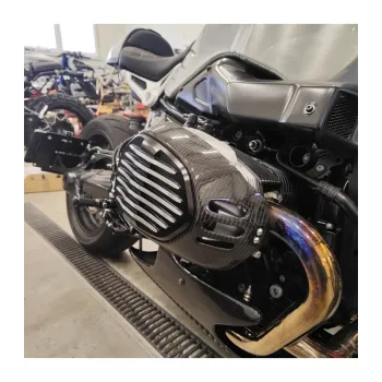 cafe 4 racer - Motorcycle Engine Cylinder Head Guard for BMW R9T Carbon CNC black - Cafe4Racer Carbon parts 