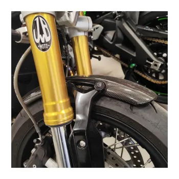 cafe 4 racer - Front fender for BMW R9T Silver support Carbon for USD forks - Cafe4Racer Carbon parts 