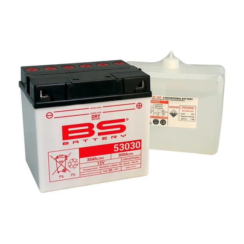 cafe 4 racer - BSBAT BATTERY 53030 CONV W/ ACID - BS Battery Lead-Acid Batteries 3661453105444