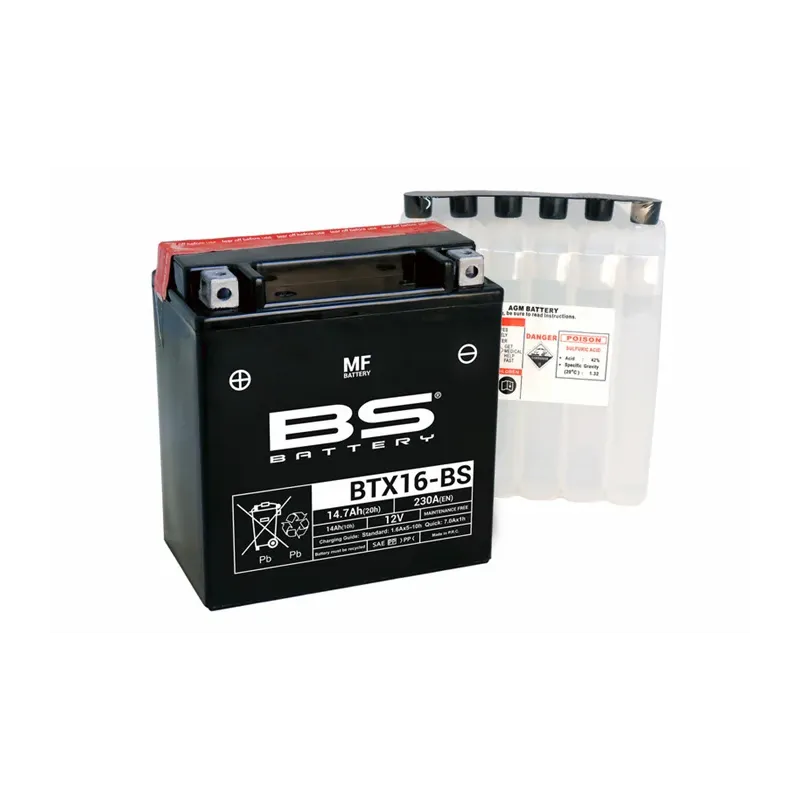 cafe 4 racer - BSBAT BATERIE BTX16-BS MF S KYSELINOU - BS Battery Olověné akumulátory 3661451001090