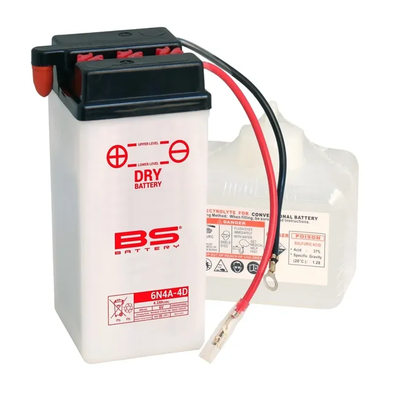 cafe 4 racer - BSBAT BATTERY 6N4A-4D CONV W/ ACID - BS Battery Lead-Acid Batteries 3661453105130