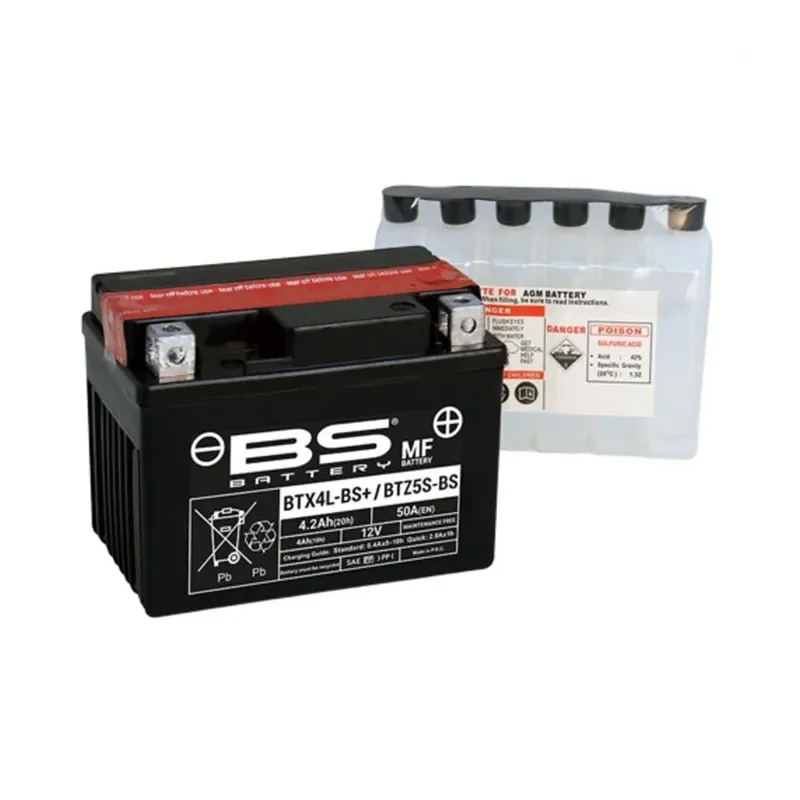 cafe 4 racer - BSBAT BATERIE BTX4L-BS MF S KYSELINOU - BS Battery Olověné akumulátory 3661451001175