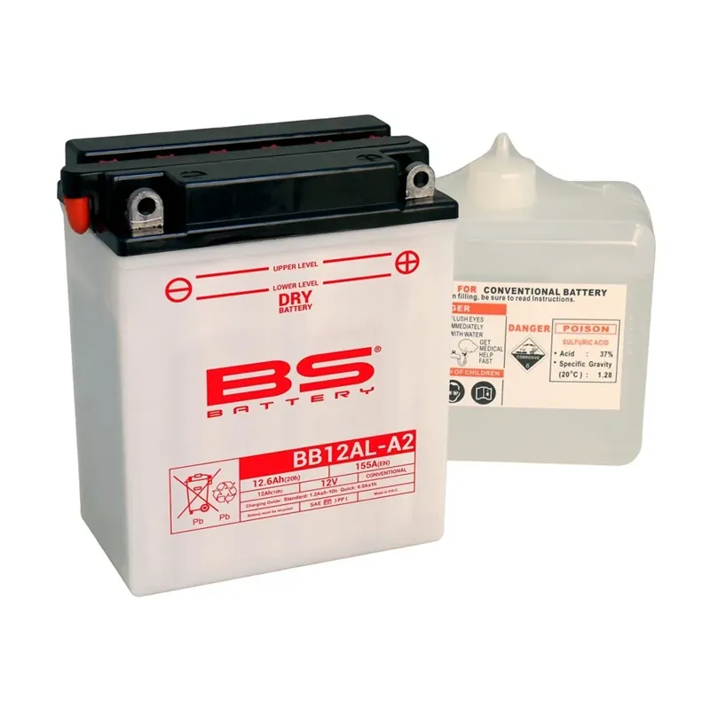 cafe 4 racer - BSBAT BATTERY BB12AL-A2 CONV W/ ACID - BS Battery Lead-Acid Batteries 3661451003322