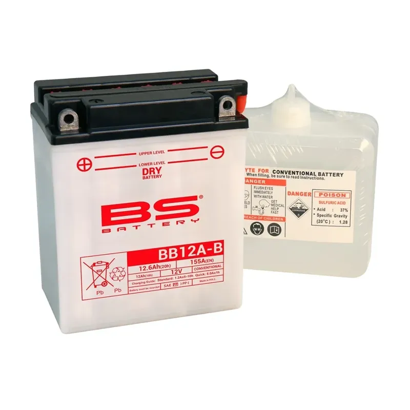 cafe 4 racer - BSBAT BATTERY BB12A-B CONV W/ ACID - BS Battery Lead-Acid Batteries 3661453105628