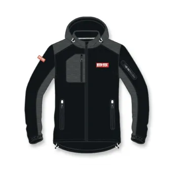 cafe 4 racer - BSBAT SOFTSHELL BS FACTORY BLK/GRY, 2XL - BS Battery Mikiny s kapucňou 3564099001142