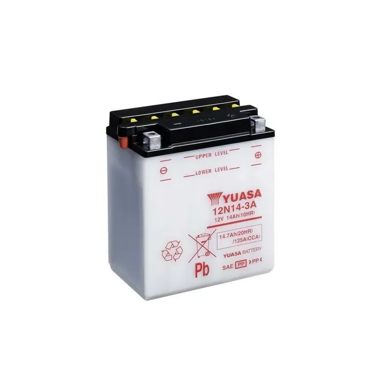 cafe 4 racer - YUASA BATTERY 12N14-3A CONV W/O ACID - YUASA  Lead-Acid Batteries 5050694005046
