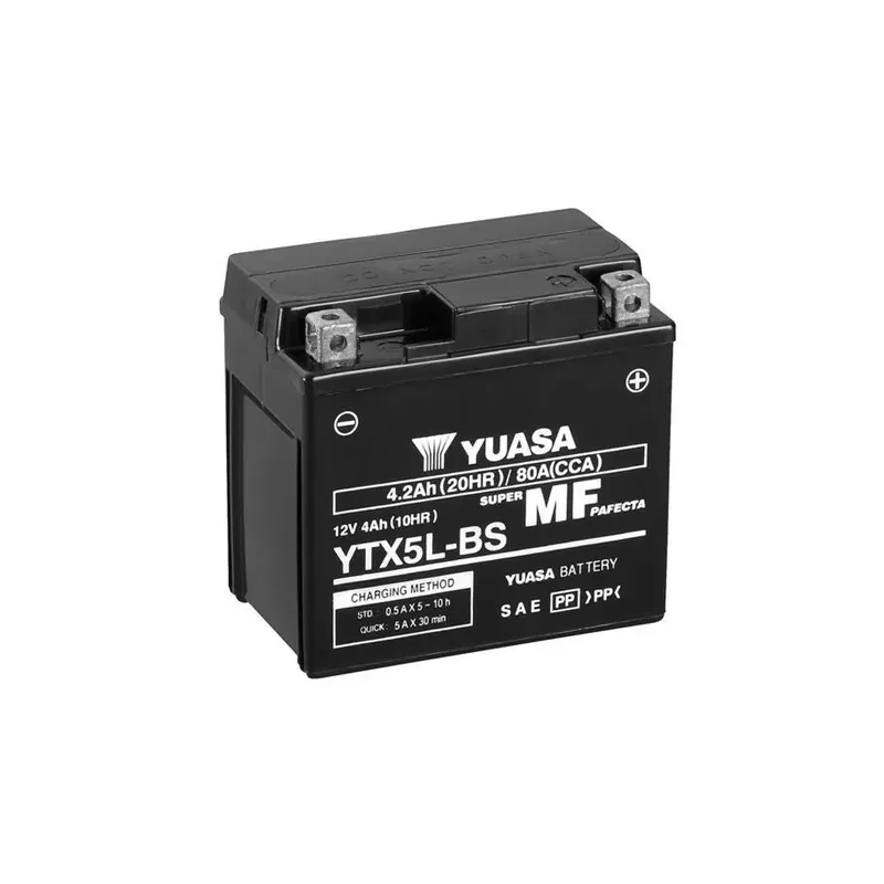 cafe 4 racer - YUASA BATTERY YTX5L-BS MF W/ ACID - YUASA  AGM Batteries 4054783163212