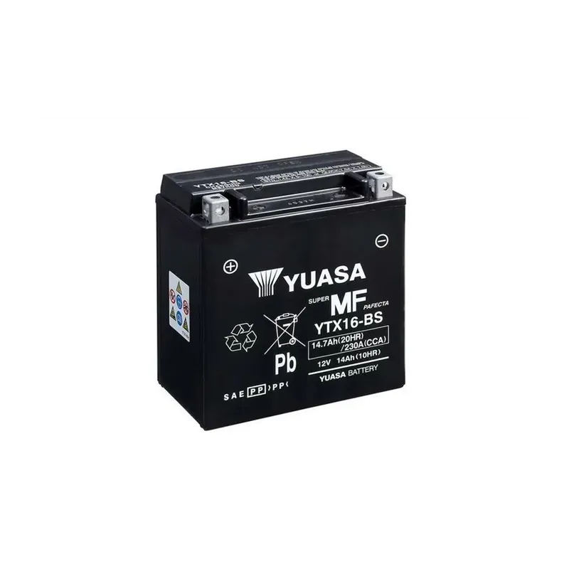cafe 4 racer - BATÉRIA YUASA YTX16-BS MF W/ ACID - YUASA  AGM Batérie 4054783163281