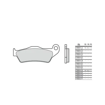 BREMB BRAKE PADS 07BB04LA SINTER METAL