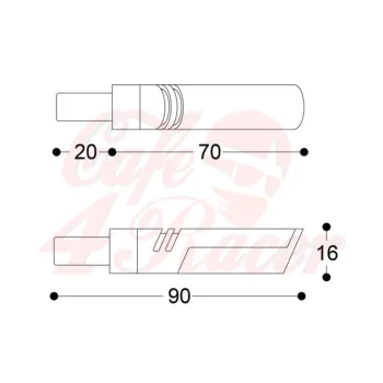 cafe 4 racer - BARRACUDA Led indicators IDEA B-LUX - BARRACUDA Standard indicators 