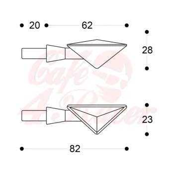 cafe 4 racer - BARRACUDA Led indicators Z-LED B-LUX - BARRACUDA Standard indicators 