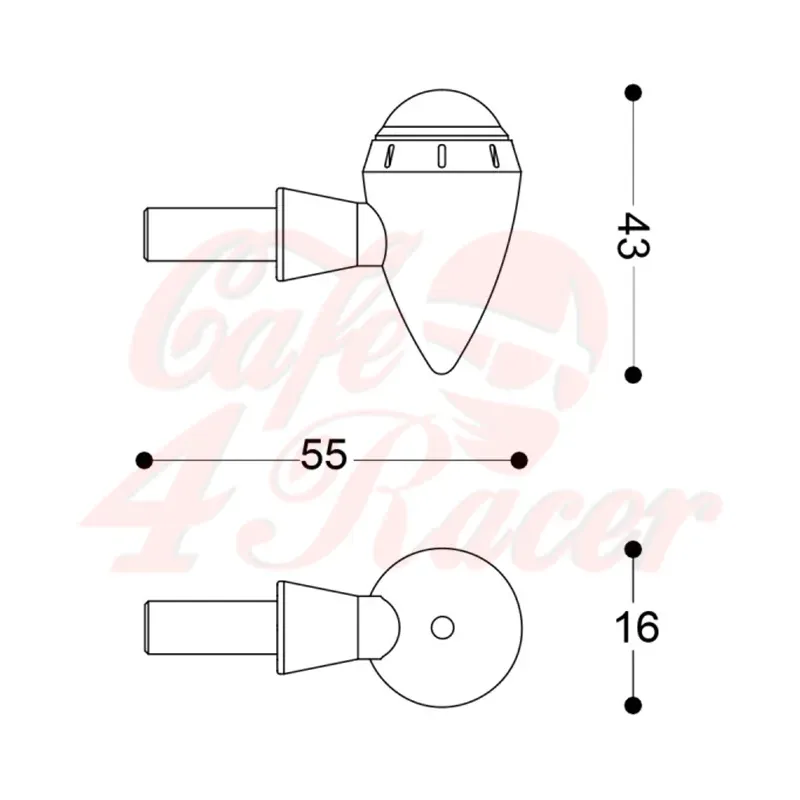 cafe 4 racer - BARRACUDA Led smerovky S-LED 3 B-LUX - BARRACUDA Štandardné smerovky 