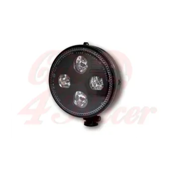 cafe 4 racer - HIGHSIDER 5 3/4 inch LED Headlight ATLANTA black/chrome - Highsider Headlights bottom mount 
