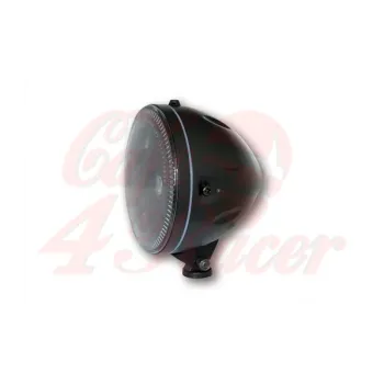 cafe 4 racer - HIGHSIDER 5 3/4 inch LED Headlight ATLANTA black/chrome - Highsider Headlights bottom mount 