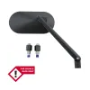 cafe 4 racer - SHIN YO universal mirror AGILA  black 1pcs - Shin Yo Standard mirrors 