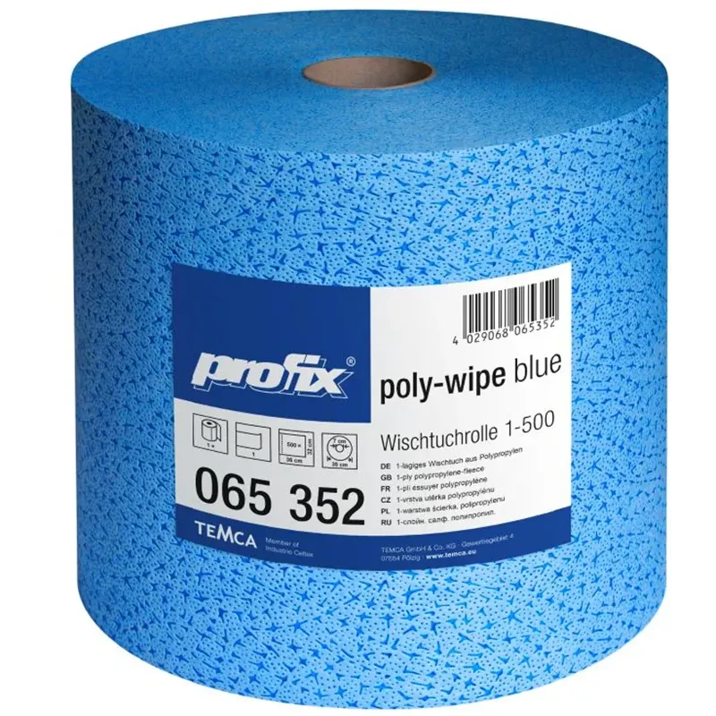cafe 4 racer - PROFIX POLY WIPE Plus - Netkaná priemyselná utierka modrá 500 útržkov - Temca Papierové utierky v rolke a príslušenstvo 4029068065352