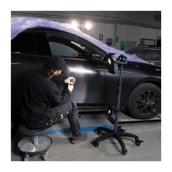 cafe 4 racer - Scangrip Wheel stand - mobile telescopic stand for detailing and work lights - Scangrip Detailing lights 5708997356821