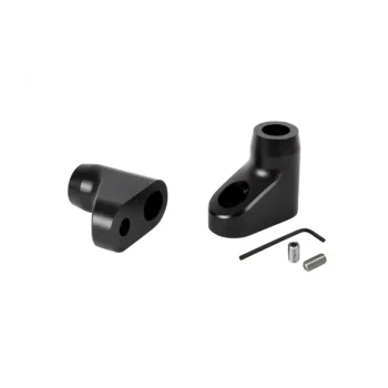 cafe 4 racer - HIGHSIDER indicator bracket set for 35-37mm forks - Highsider CNC aluminum housing & brackets 4054783188543
