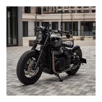 cafe 4 racer - Sada brzdových a spojkových pák PIKE - Triumph - nastavitelná - hliníková slitina černá - Motone Triumph Bonneville 