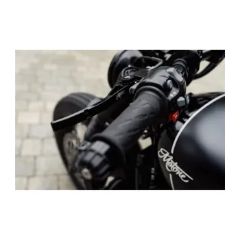 cafe 4 racer - Sada brzdových a spojkových pák PIKE - Triumph - nastavitelná - hliníková slitina černá - Motone Triumph Bonneville 