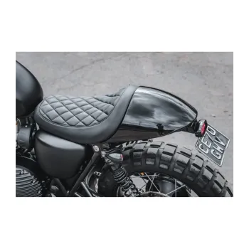 cafe 4 racer - Motone   FASTBACK Cafe Racer Seat - Black  Street Twin / Speed Twin 900 / Street Cup / Street Scrambler  /Scrambler 900 / T100 L - Motone Triumph Bonneville 