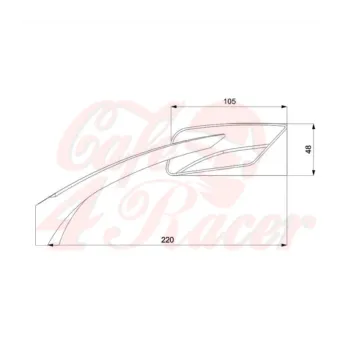 cafe 4 racer -  BARRACUDA  E-VERSION B-LUX black - BARRACUDA Standard mirrors 