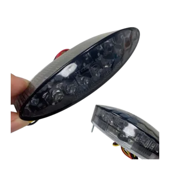 cafe 4 racer - Mini Bates Tail Light - Stainless Fixings - LED - BLACK - Motone LED Rear lights 